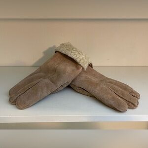 Vintage Men’s Genuine Cowhide Shearling-Lined Gloves - Size Large